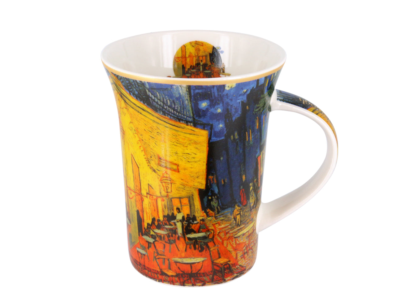 Porcelain mug set featuring Van Gogh Cafe Terrace at Night