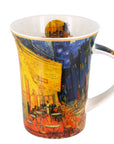 Porcelain mug set featuring Van Gogh Cafe Terrace at Night