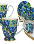 Porcelain set featuring Van Gogh Irises