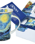 Porcelain mug set featuring Van Gogh The Starry Night