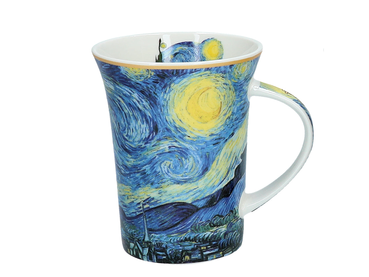 Porcelain mug set featuring Van Gogh The Starry Night