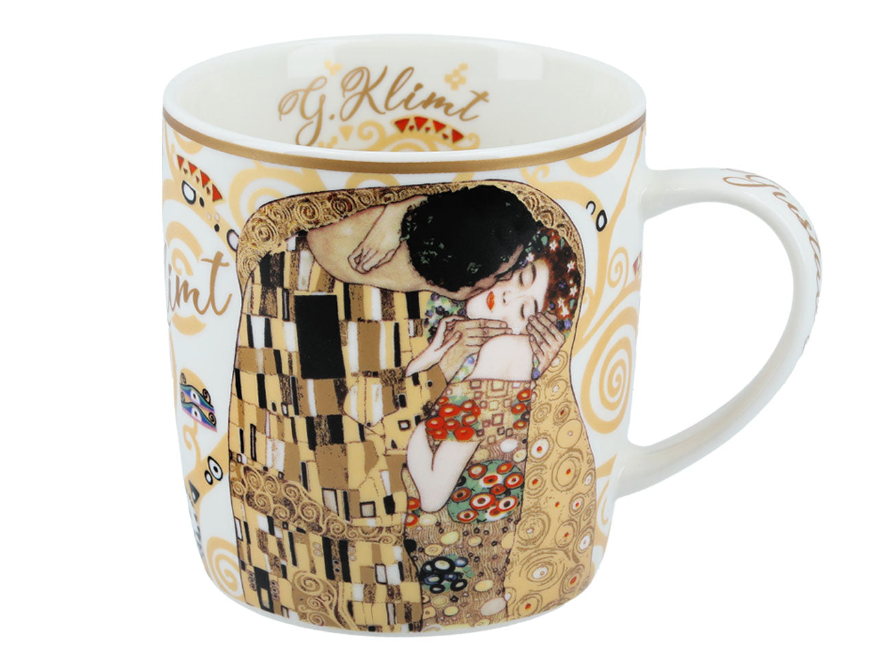 Porcelain mug featuring Klimt The Kiss