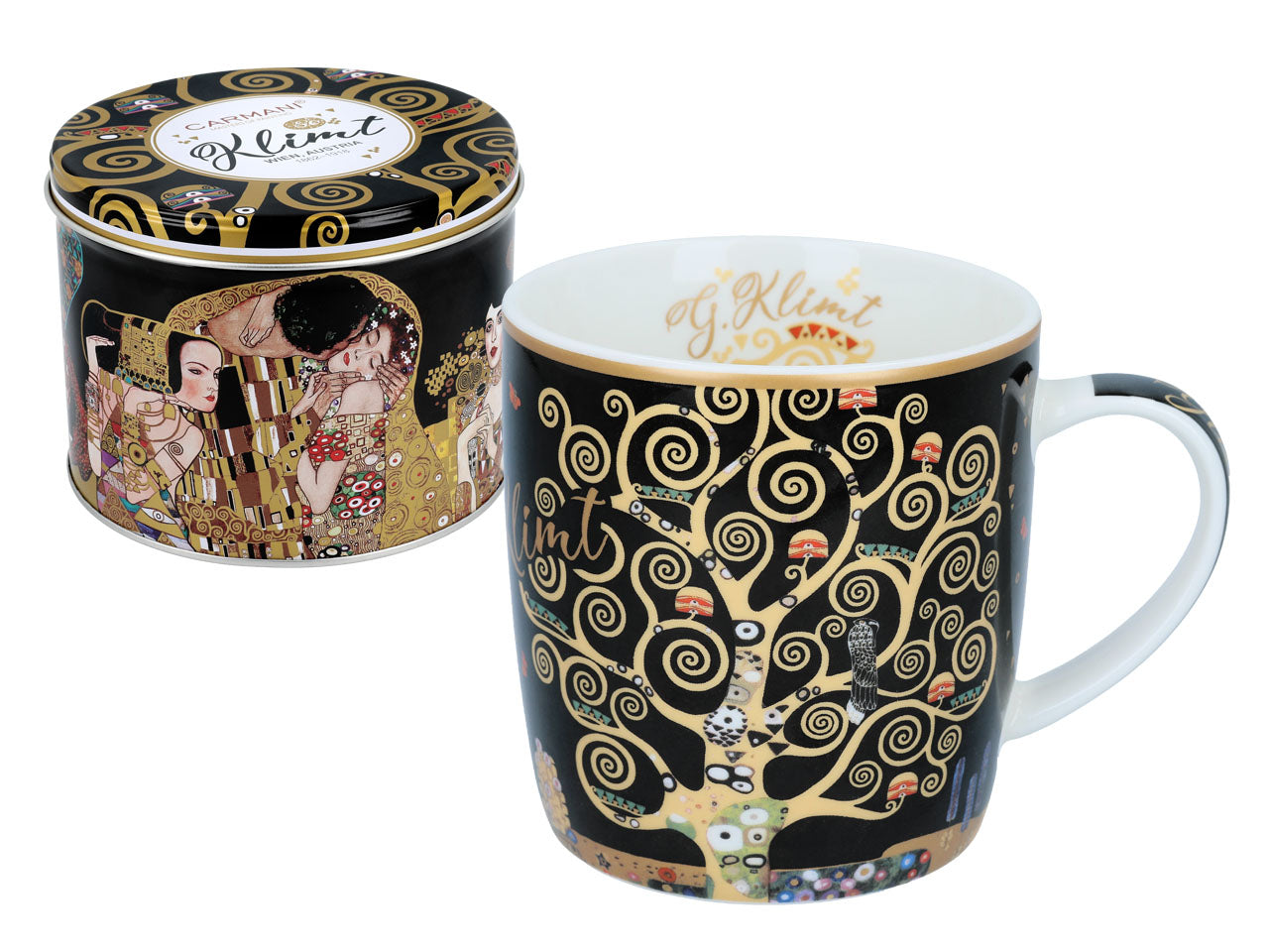 Porcelain mug featuring Klimt Tree of Life