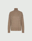 Cashmere-blend mock polo-neck sweater