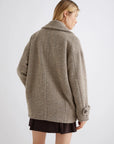 Straight-fit wool-blend heavy jacket
