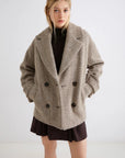 Straight-fit wool-blend heavy jacket