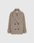 Straight-fit wool-blend heavy jacket