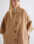 Wool-blend cape