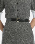 Patent leather belt
