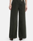 Wide-leg corduroy pants