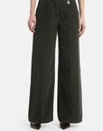 Wide-leg corduroy pants