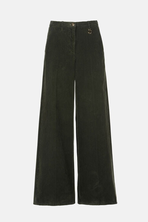 Wide-leg corduroy pants