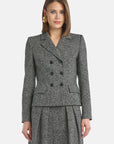 Melange double-breasted jacket