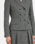 Melange double-breasted jacket