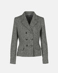 Melange double-breasted jacket