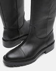 Leather biker boots