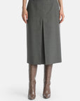 Pleat midi skirt