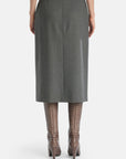 Pleat midi skirt