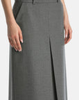Pleat midi skirt