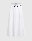 Button detail A-line skirt