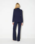 Jacket in double layer stretch crepe fabric
