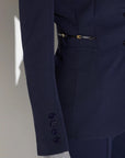 Jacket in double layer stretch crepe fabric