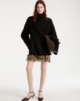 Double-faced wool-blend pea coat