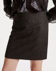 Mouline wool-blend short skirt