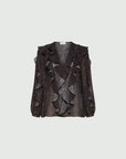 Ruffled georgette blouse