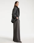 Straight-leg darted trousers