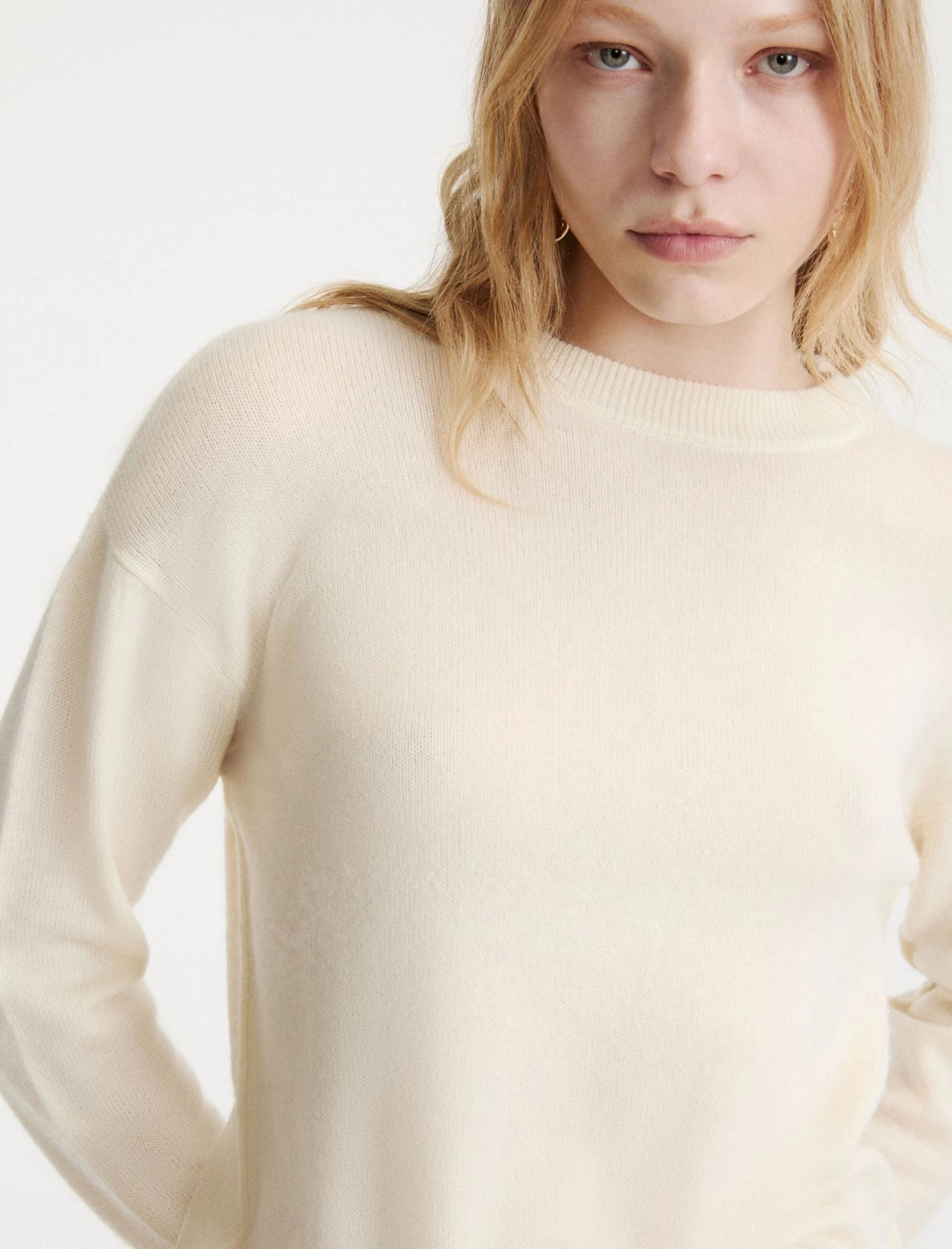 Cashmere and wool crew-neck jumper
