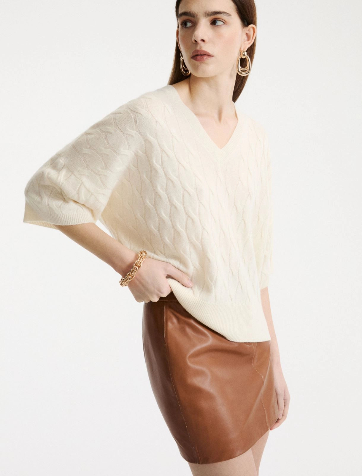 Oversized wool and cashmere jumper