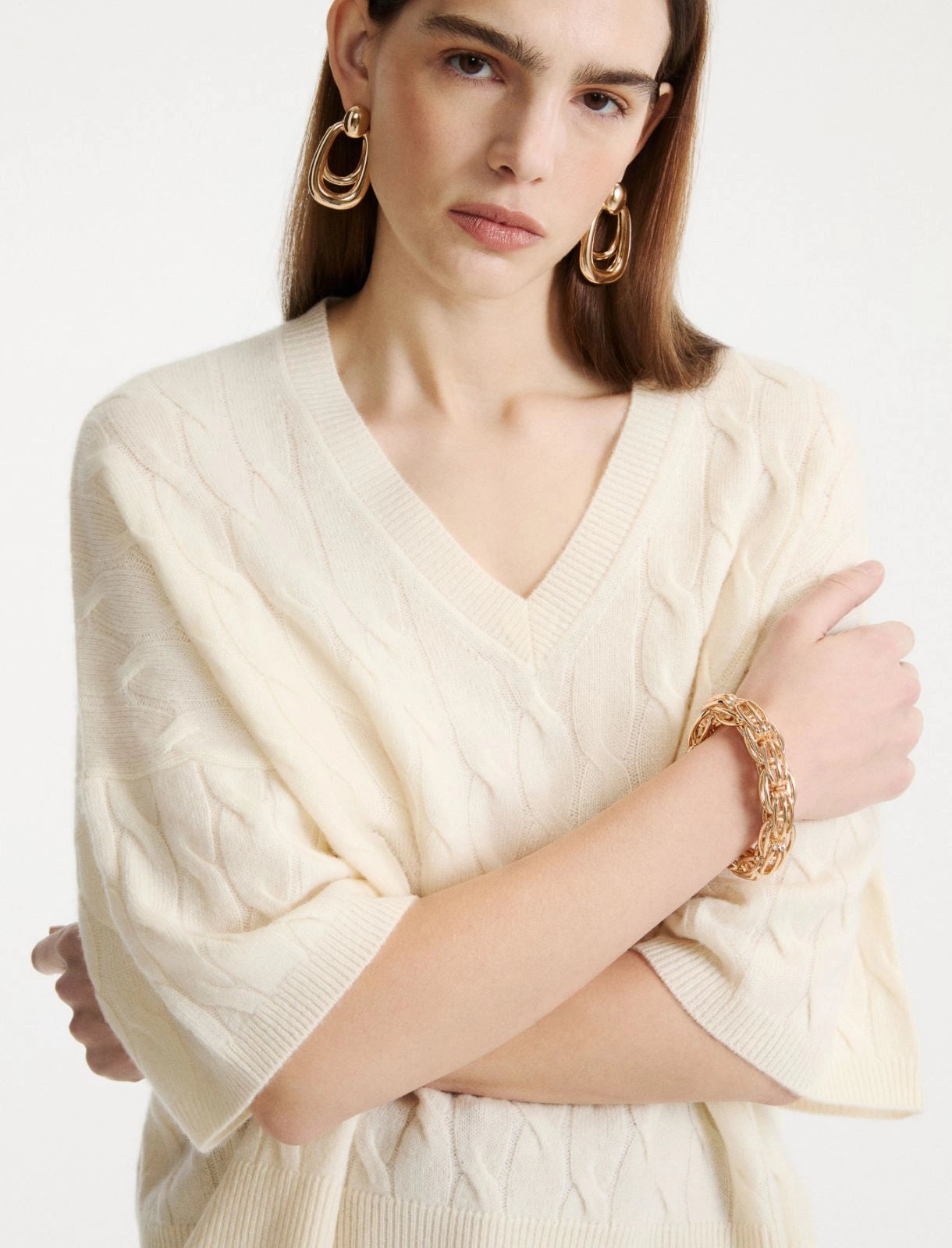 Oversized wool and cashmere jumper