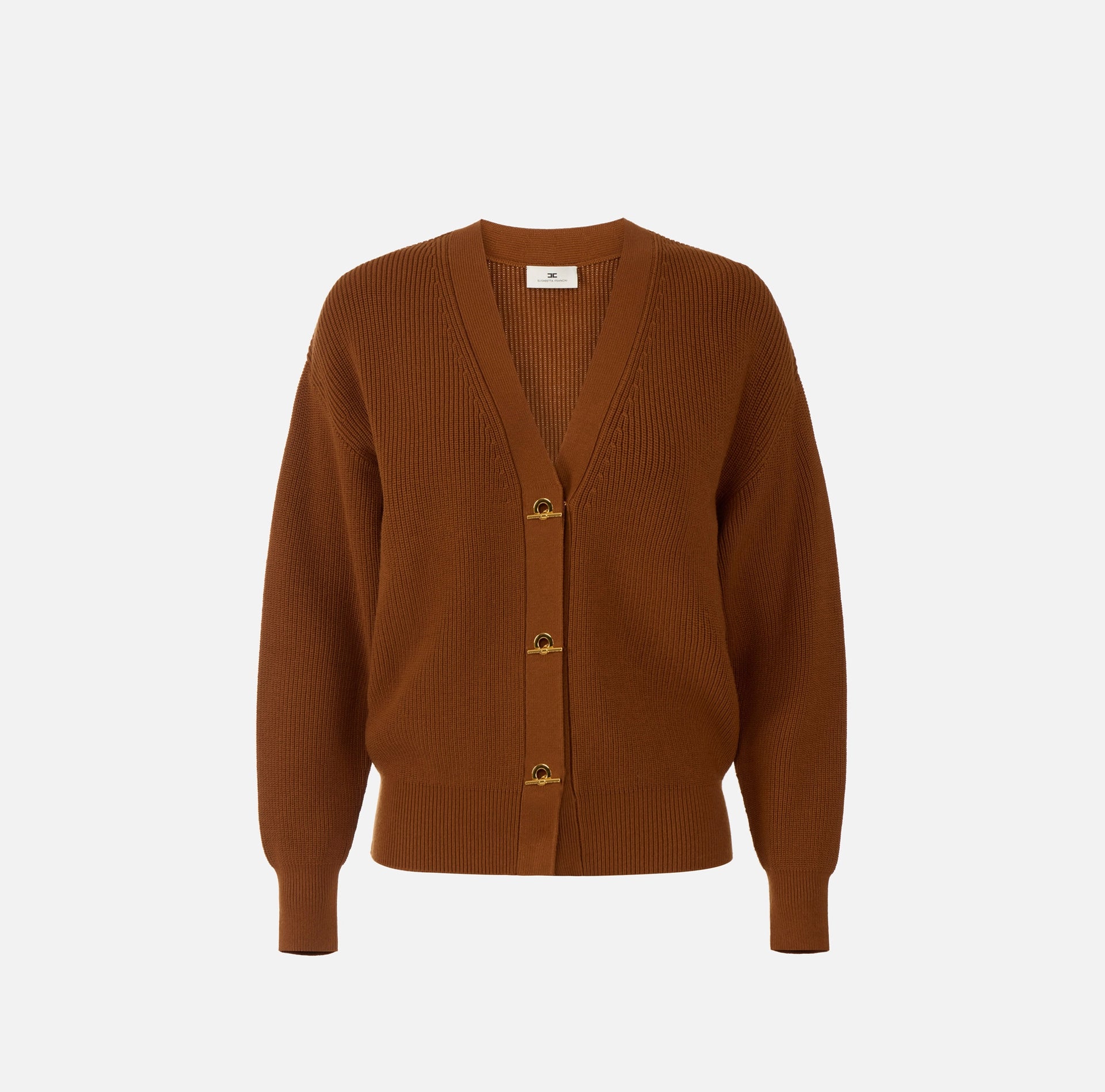 Knit cardigan with jewel buttons