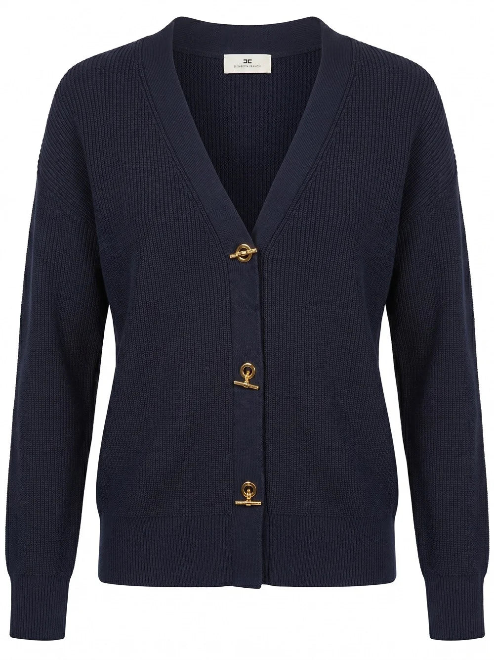 Knit cardigan with jewel buttons