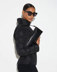 Over-the-shoulder bag with lizard print