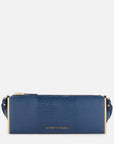 Over-the-shoulder bag with lizard print