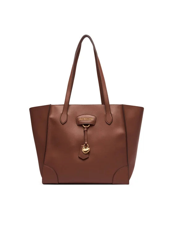 Leather shopper bag