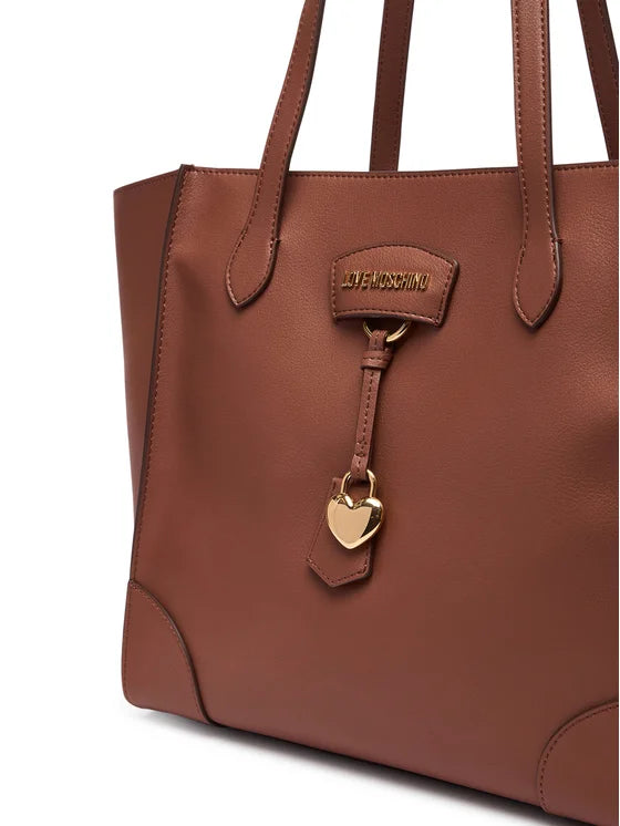 Leather shopper bag