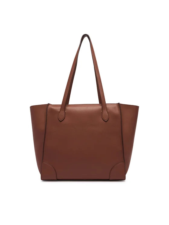 Leather shopper bag