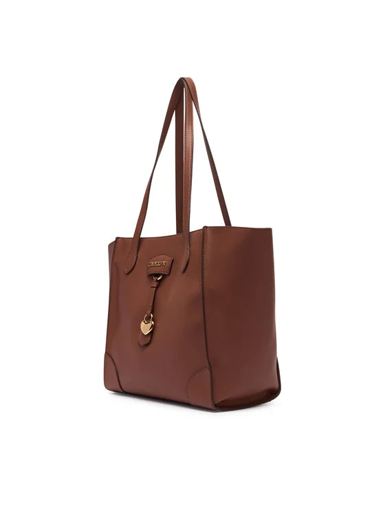Leather shopper bag
