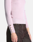 Flat-ribbed turtleneck sweater