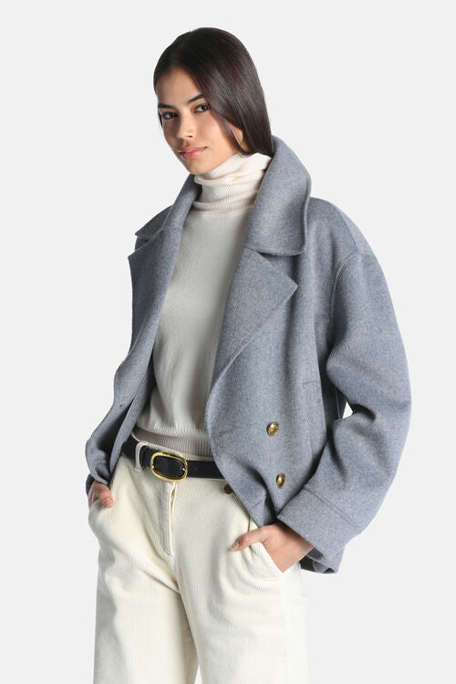 Boxy wool jacket