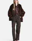 Fur-effect hooded jacket