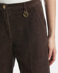 Wide-leg corduroy pants