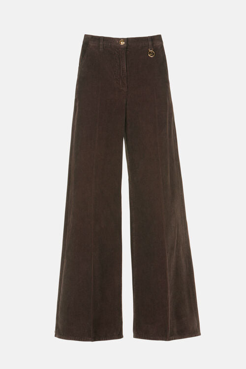 Wide-leg corduroy pants