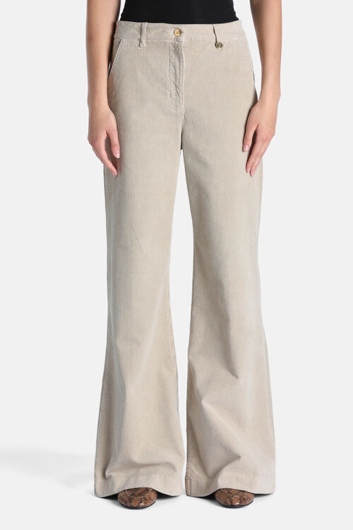 Flared corduroy pants