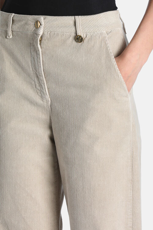 Flared corduroy pants