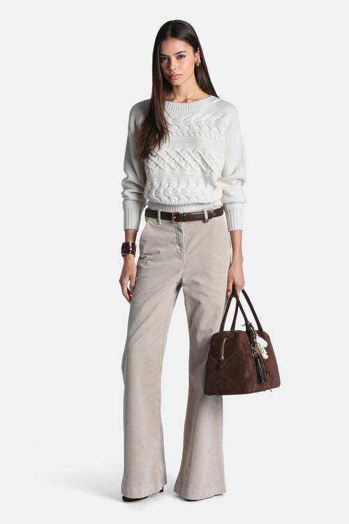 Flared corduroy pants