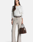 Flared corduroy pants